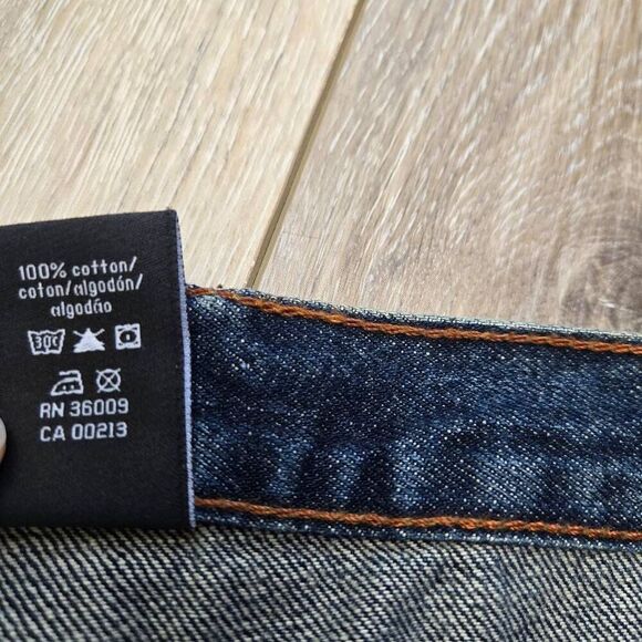 Calvin Klein Jean Shorts high waist rigid short antique size 16 - Picture 6 of 16